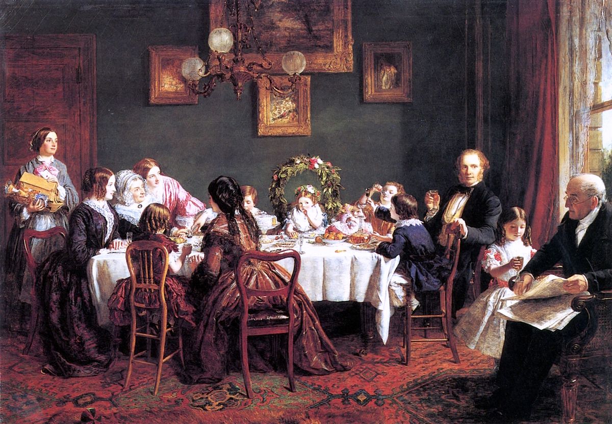 Historic Painting: "Many Happy Returns" by William Powell Frith, 1856.