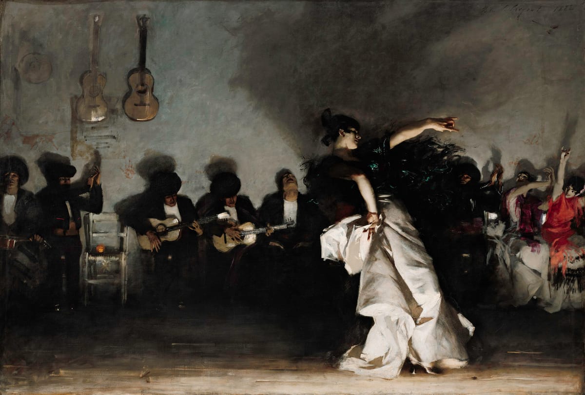 Historic Painting: El Jaleo by John Singer Sargent, 1882.