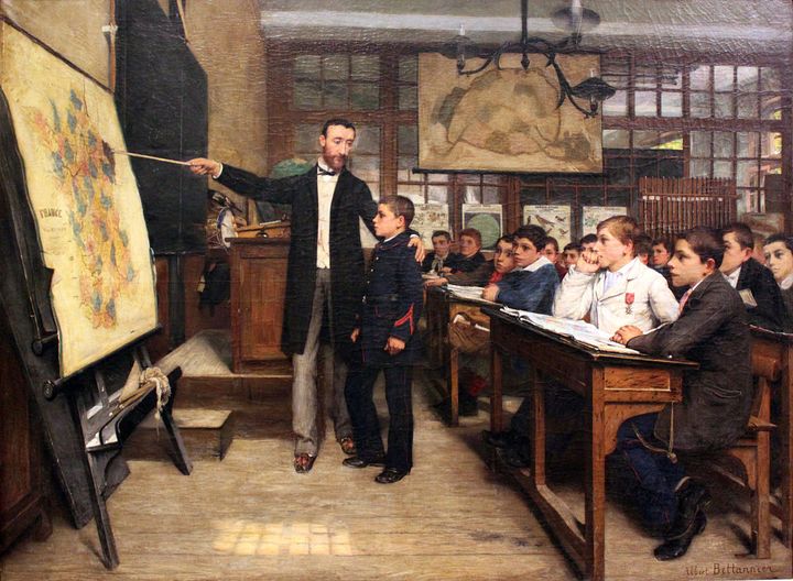 Historic Painting: "Le Tache Noire" (The Black Spot) by Albert Bettannier, 1887.