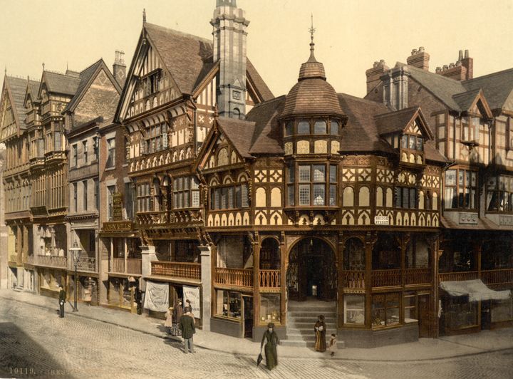 Historic Photo: The Rows, Chester, England, about 1895.