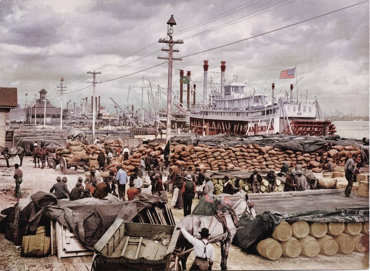 Historic Photo: New Orleans waterfront, 1900.